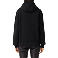 Hoodie oversize en coton à imprimé requin - Black