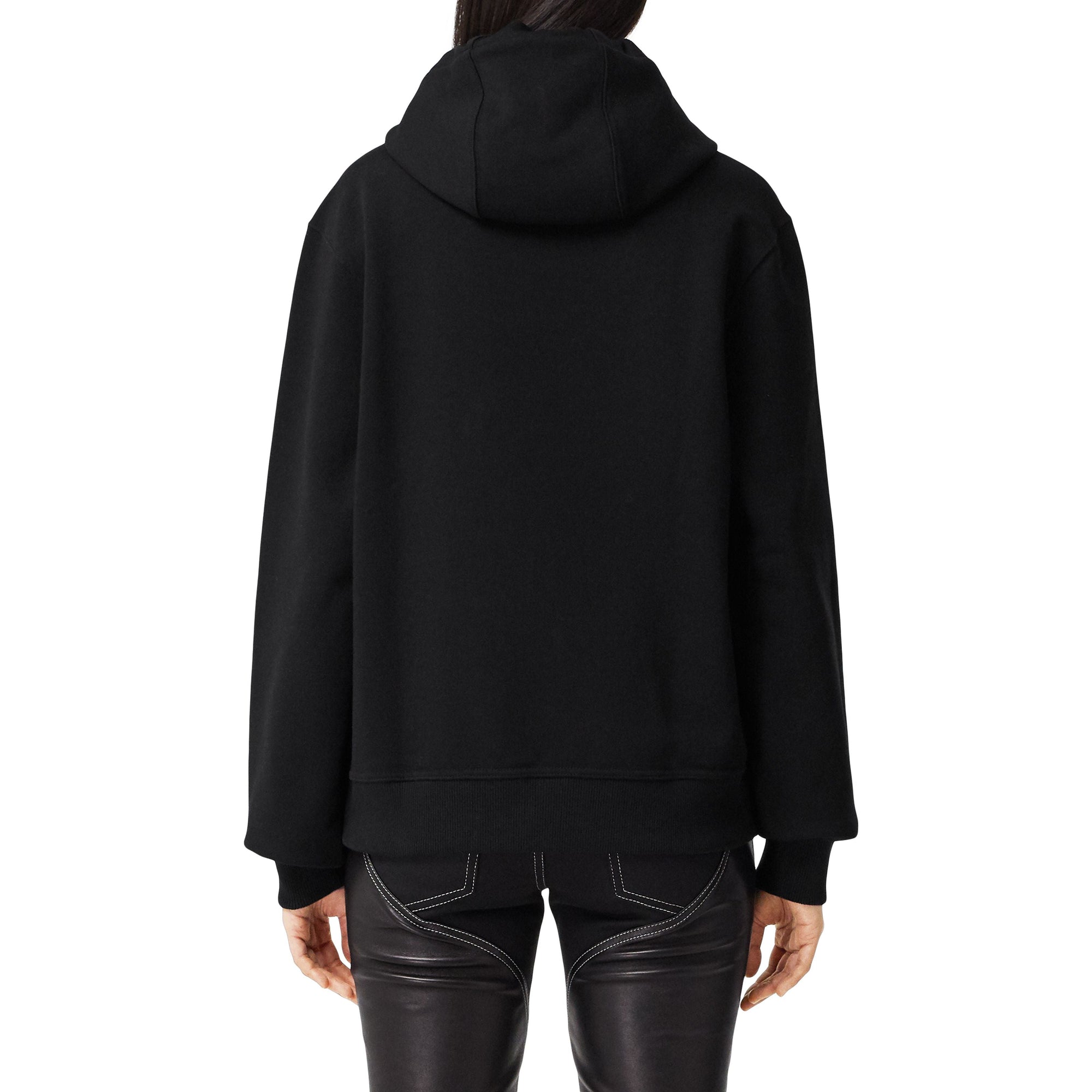 Hoodie oversize en coton à imprimé requin - Black
