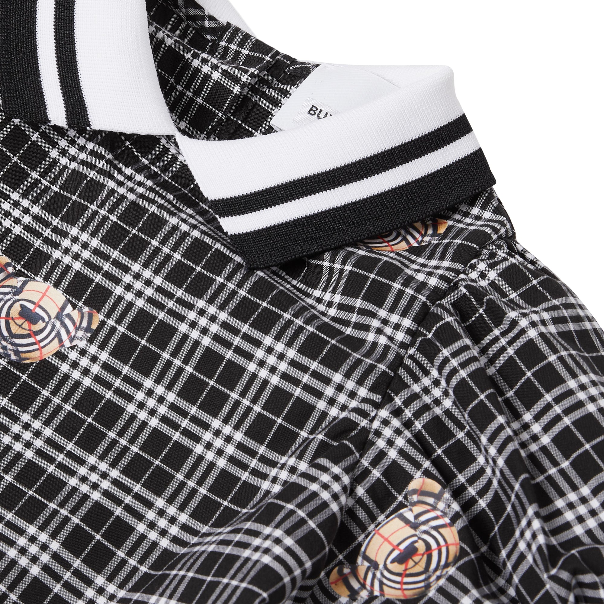 Robe manches bouffantes imprimé Thomas Bear - Black & White