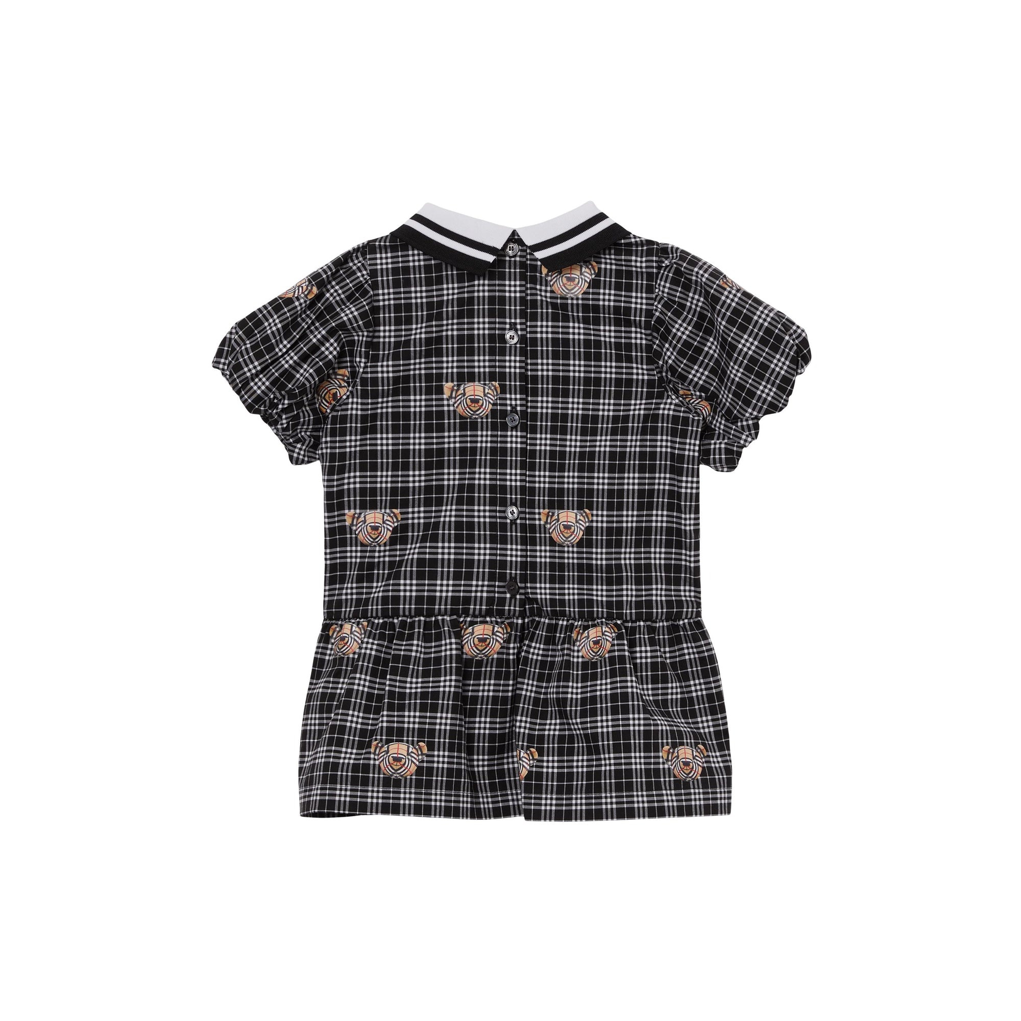 Robe manches bouffantes imprimé Thomas Bear - Black & White