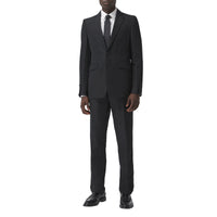 Veste de costume classique en laine et lin - Black
