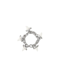 Bracelet plaqué palladium avec dents de requin en résine - Palladio & White