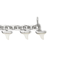 Bracelet plaqué palladium avec dents de requin en résine - Palladio & White