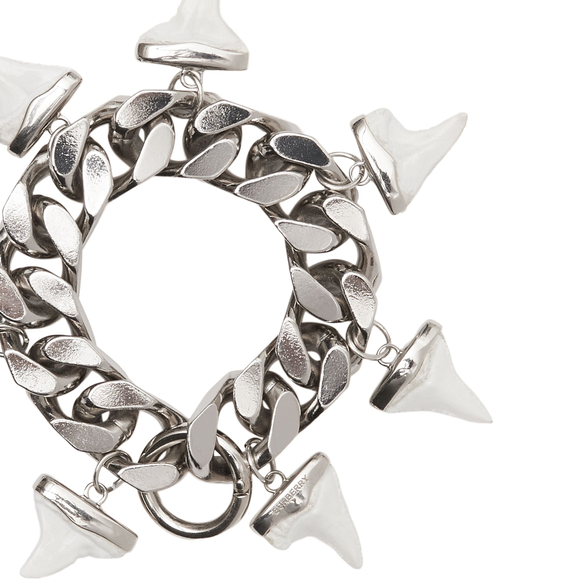 Bracelet plaqué palladium avec dents de requin en résine - Palladio & White