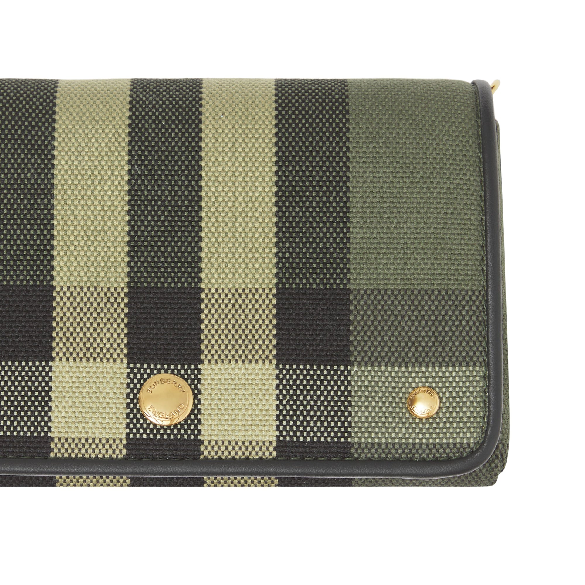 Petit sac à bandoulière en toile check - Military Green