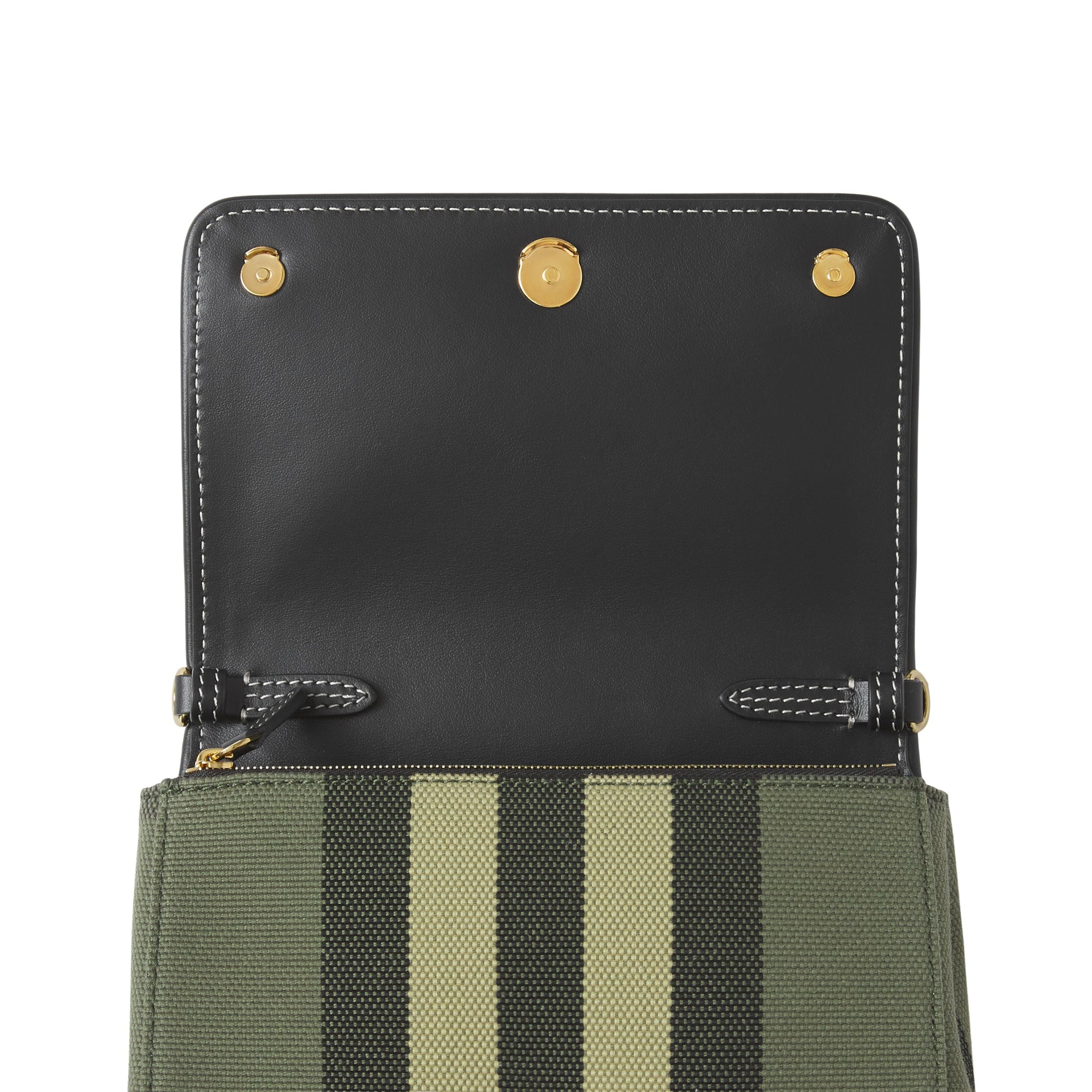 Petit sac à bandoulière en toile check - Military Green