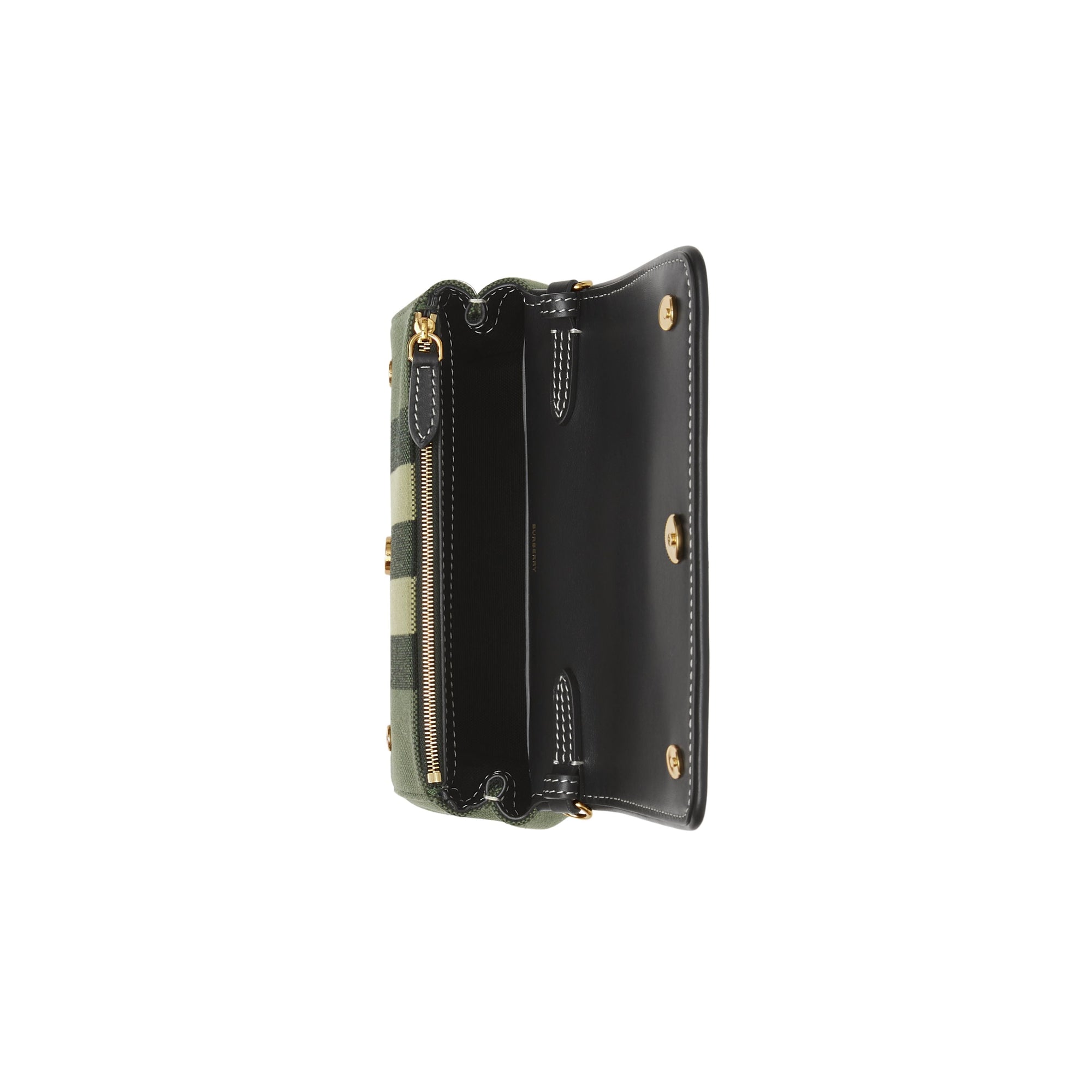Petit sac à bandoulière en toile check - Military Green