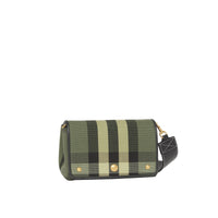 Petit sac à bandoulière en toile check - Military Green