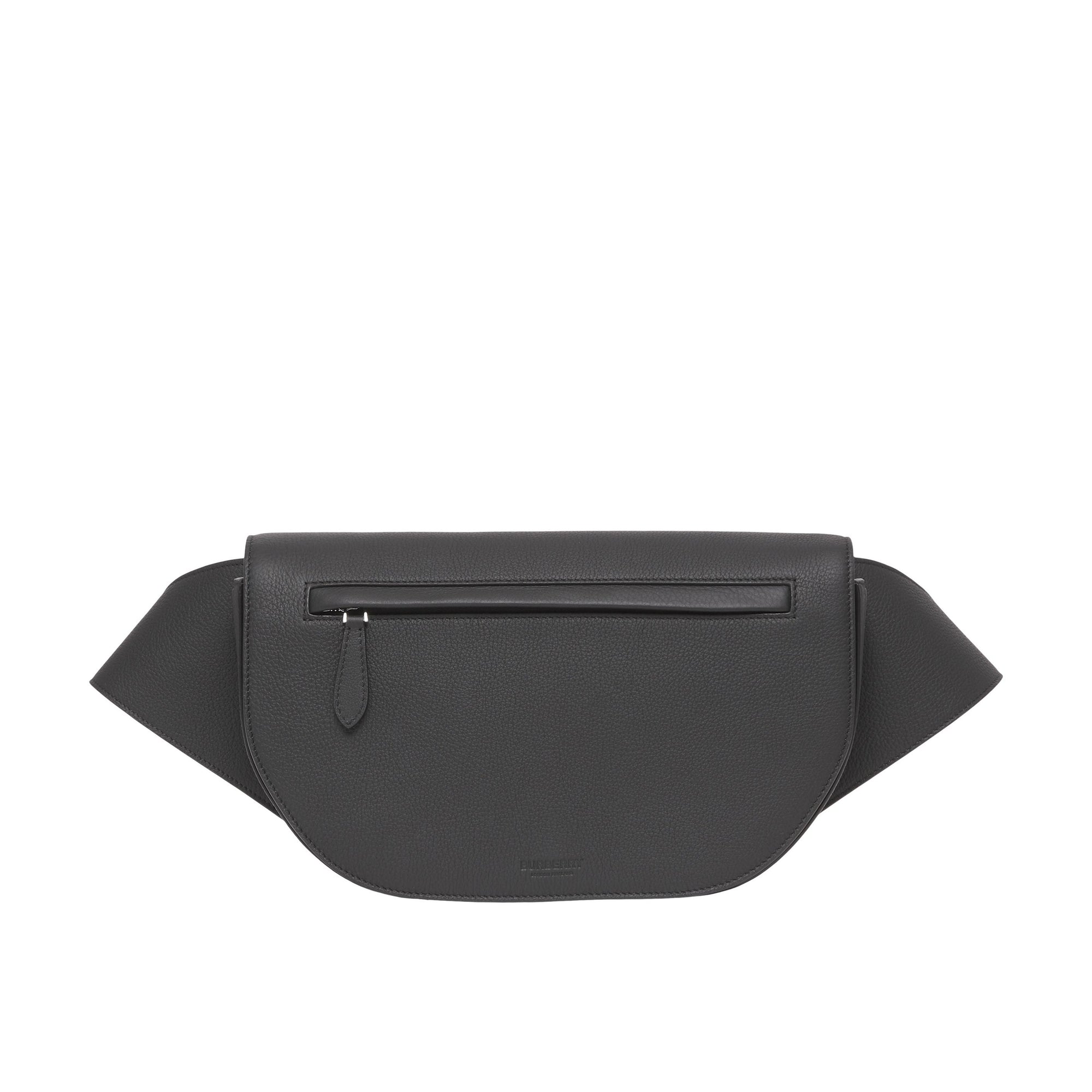 Grand sac banane Olympia en cuir grainé - Black
