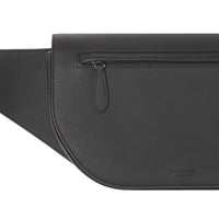 Grand sac banane Olympia en cuir grainé - Black