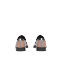 Mocassins en cuir check - Black & White