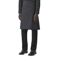 Kilt en coton check avec détails en cuir - Dark Charcoal