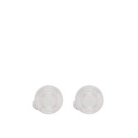 Boutons de manchette plaqués palladium avec logo - Vintage Silver