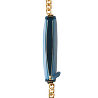 Mini sac Olympia zippé en cuir - Blue Topaz