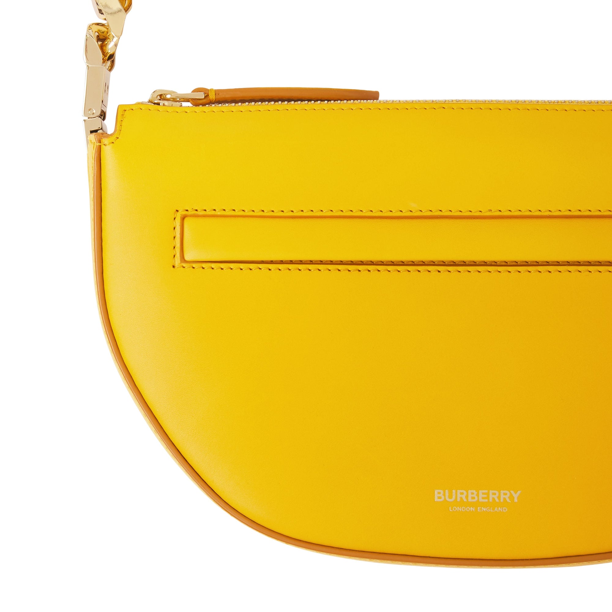 Mini sac Olympia zippé en cuir - Marigold