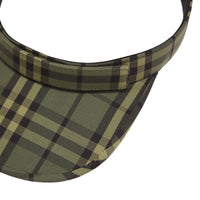 Visière en coton check avec poche zippée amovible - Green Icon Check