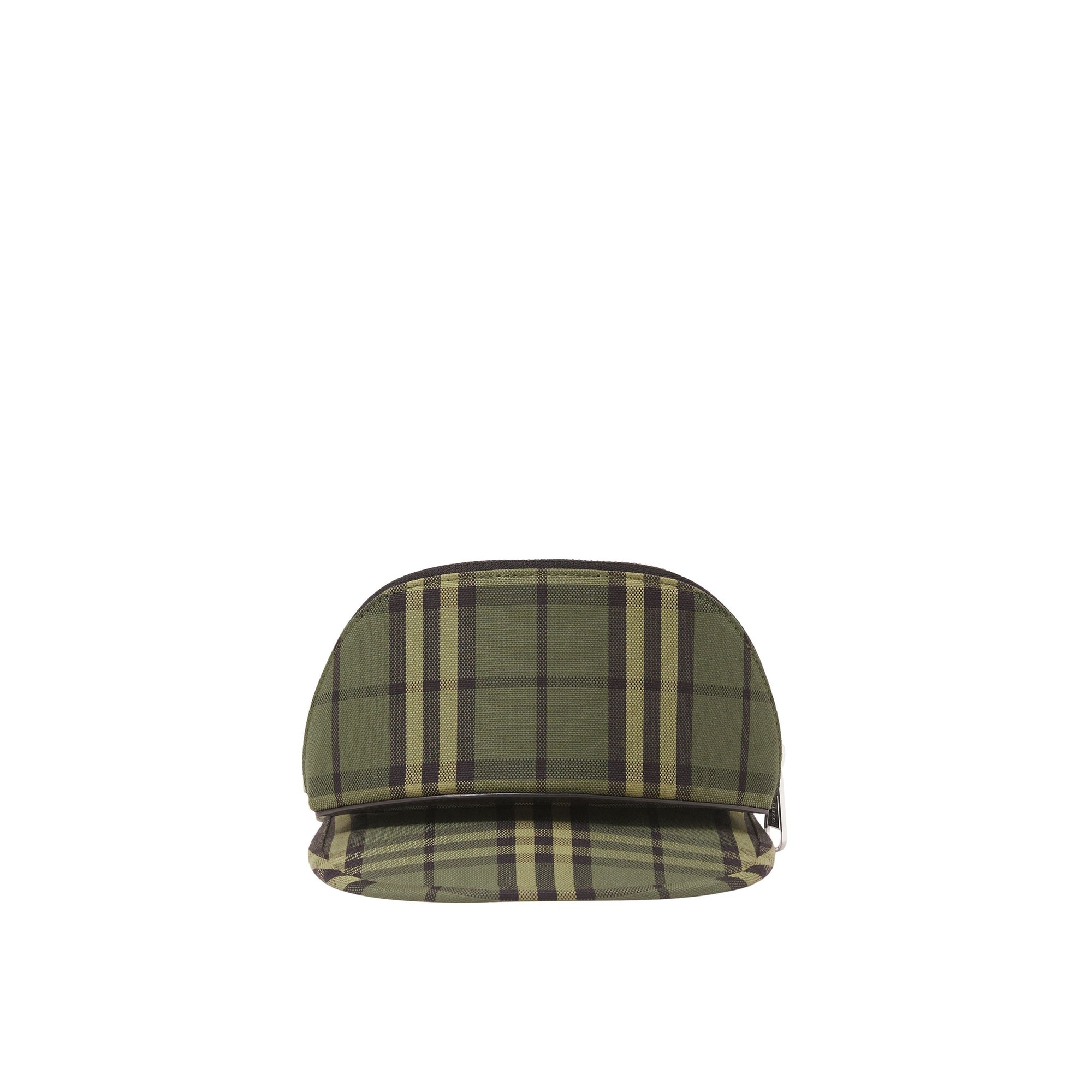 Visière en coton check avec poche zippée amovible - Green Icon Check
