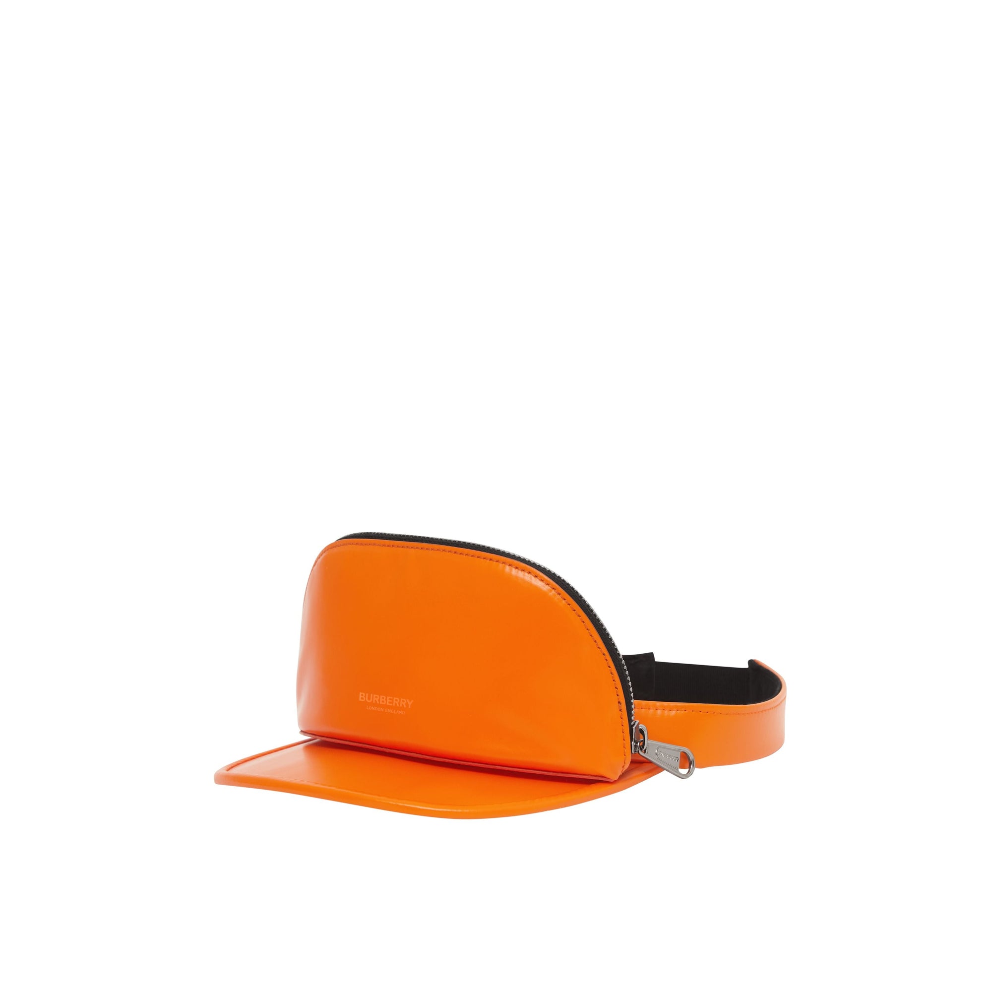 Visière en coton caoutchouté avec poche zippée amovible - Bright Orange