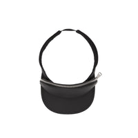 Visière en coton caoutchouté avec poche zippée amovible - Black