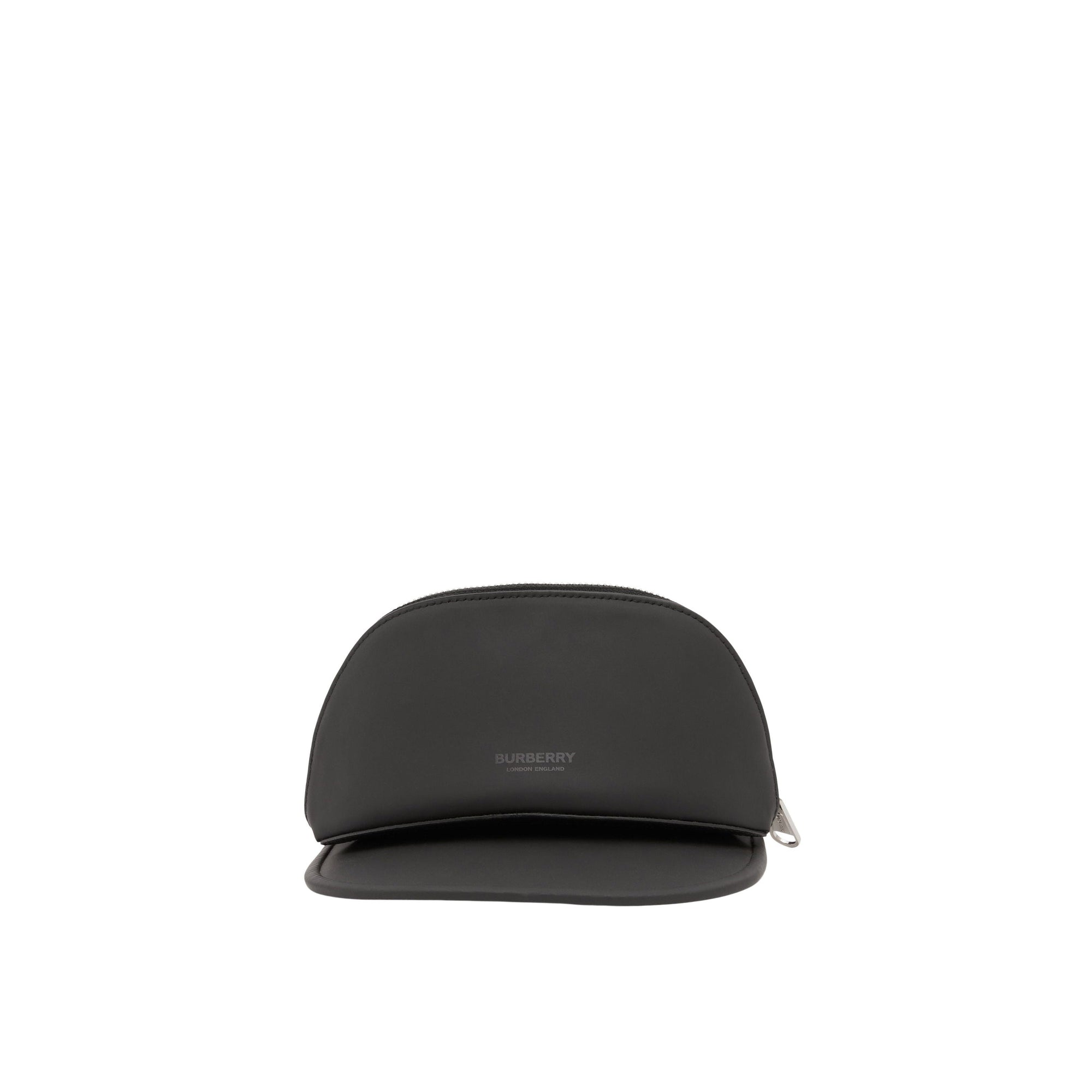 Visière en coton caoutchouté avec poche zippée amovible - Black