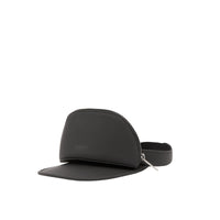 Visière en coton caoutchouté avec poche zippée amovible - Black