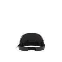 Visière en coton caoutchouté avec poche zippée amovible - Black
