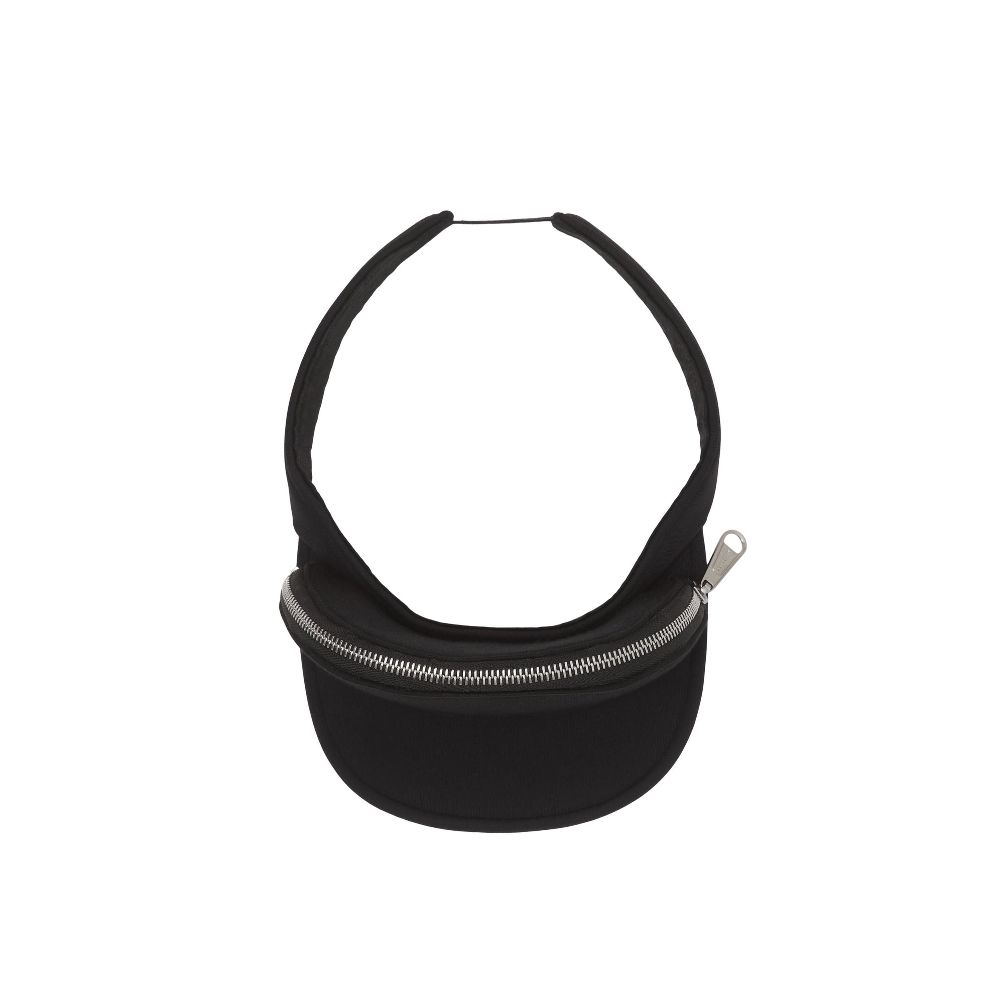 Visière en néoprène avec poche zippée amovible - Black