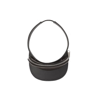 Visière en cuir avec poche zippée amovible - Black