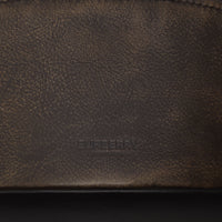 Visière en cuir avec poche zippée amovible - Black