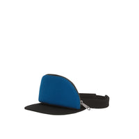 Visière en coton et lin avec poche zippée amovible - Blue