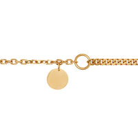 Collier à maillons plaqué or avec médaillon - Antique Gold