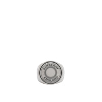 Chevalière plaquée palladium avec logo - Vintage Silver