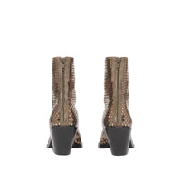 Bottines à talon bottier à sequins - Light Gold