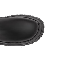 Bottines en cuir et cuir d'agneau - Black