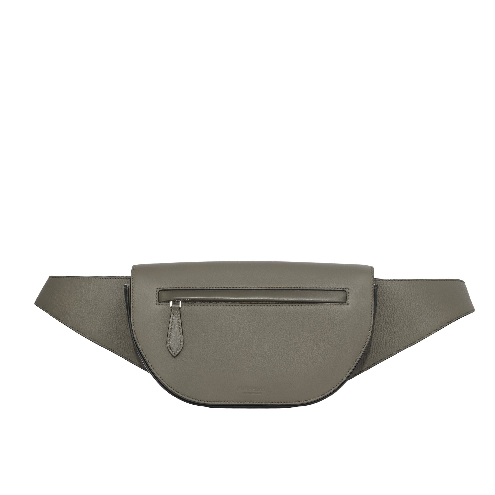Petit sac banane Olympia en cuir grainé - Poplar Green & Black
