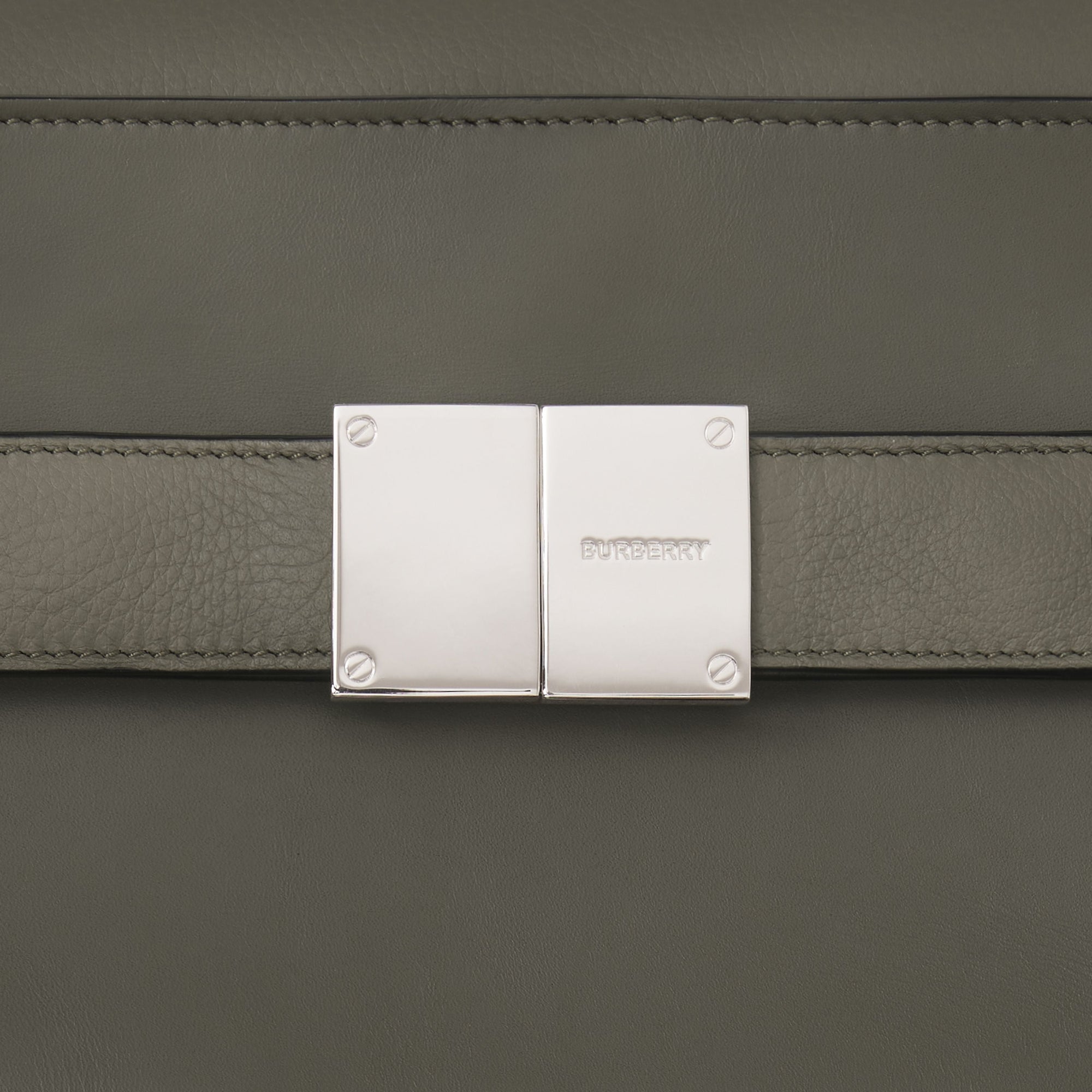 Petit sac banane Olympia en cuir grainé - Poplar Green & Black