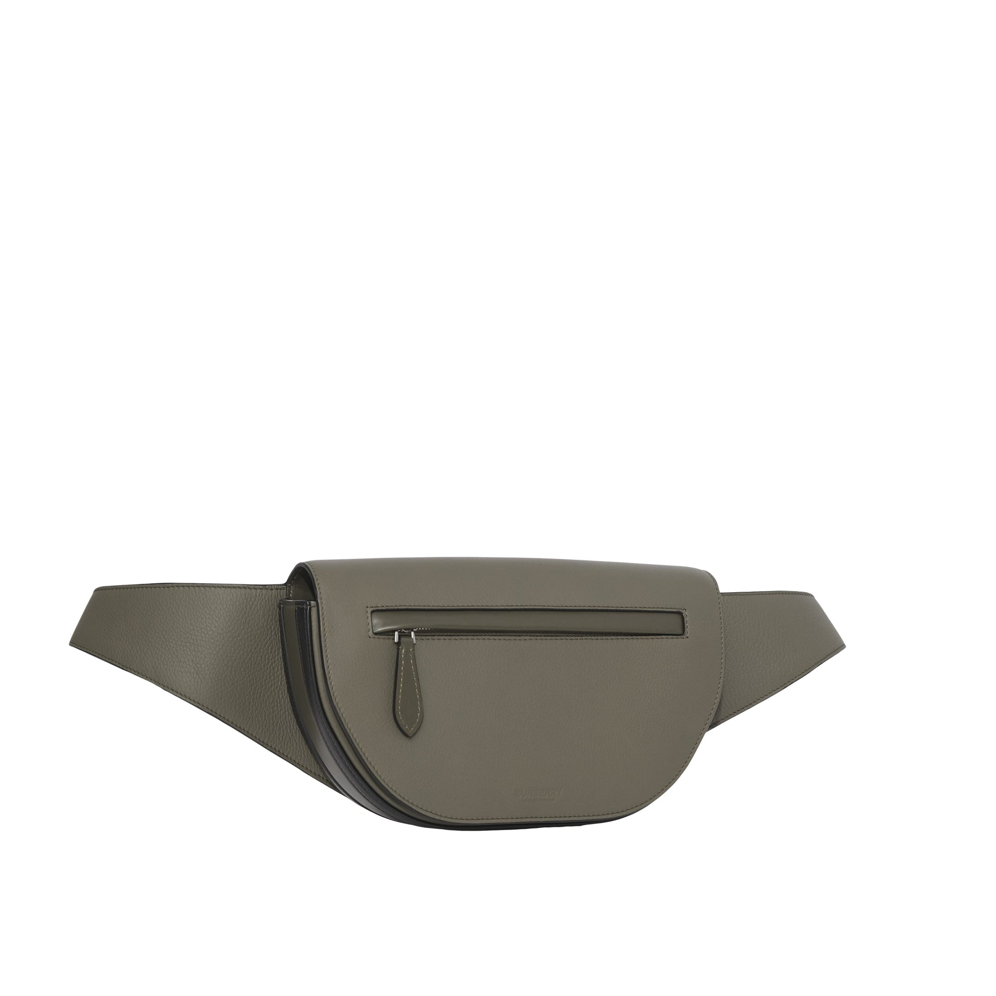Petit sac banane Olympia en cuir grainé - Poplar Green & Black