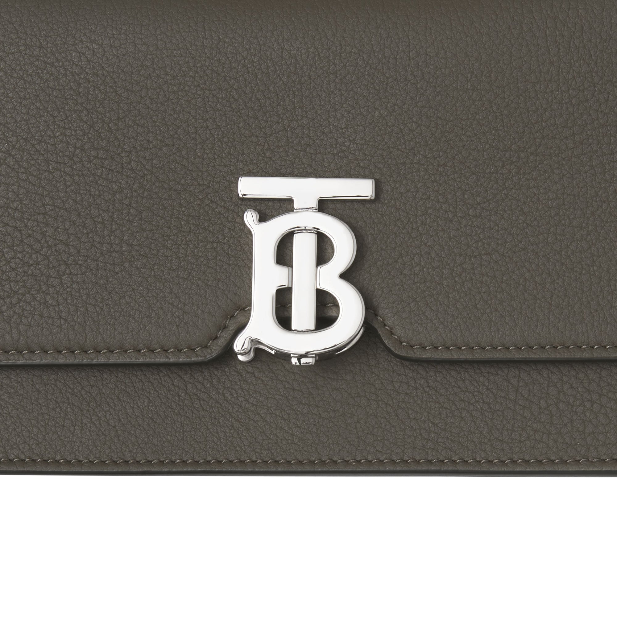 Pochette Robin en cuir grainé - Military Khaki