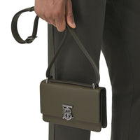 Pochette Robin en cuir grainé - Military Khaki