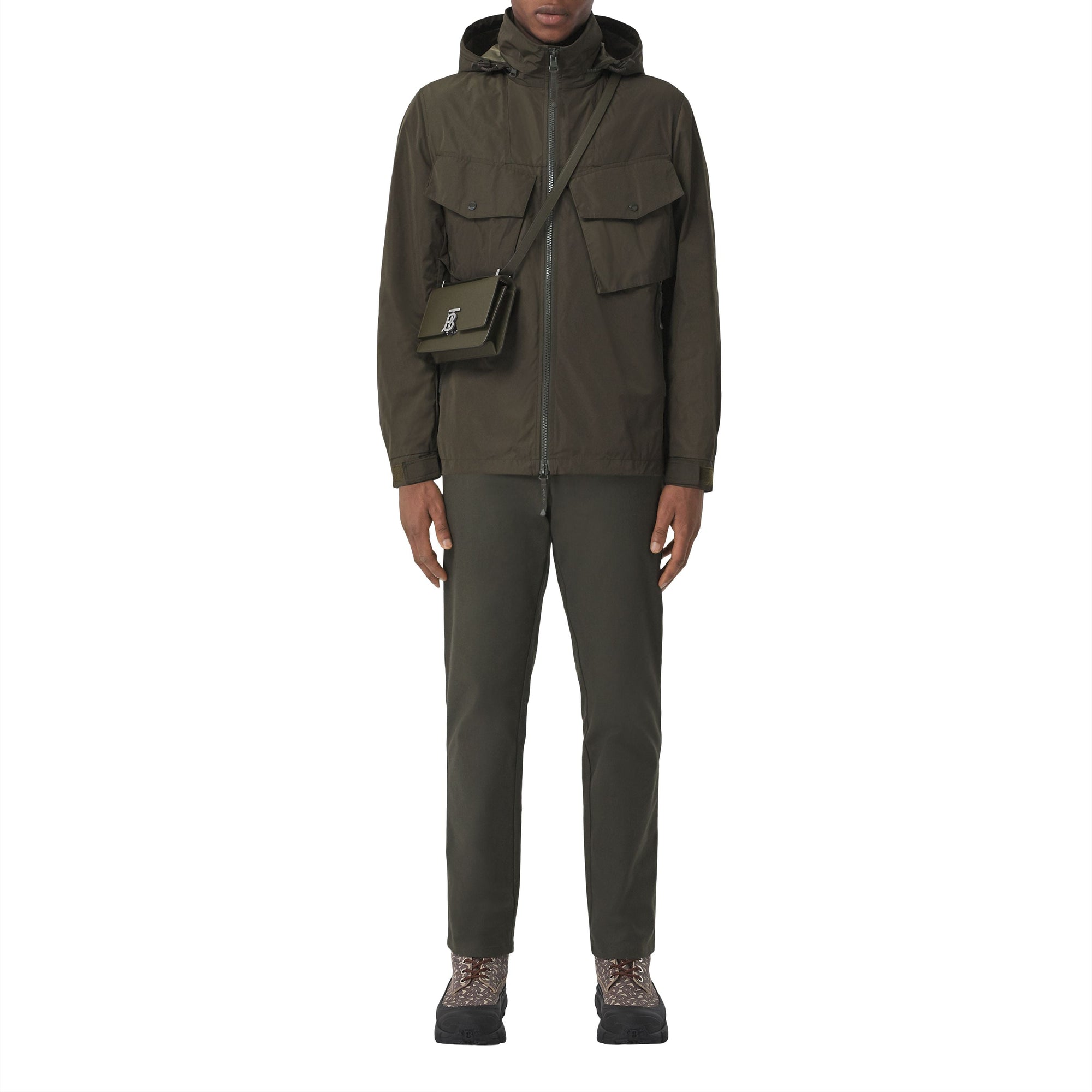 Pochette Robin en cuir grainé - Military Khaki