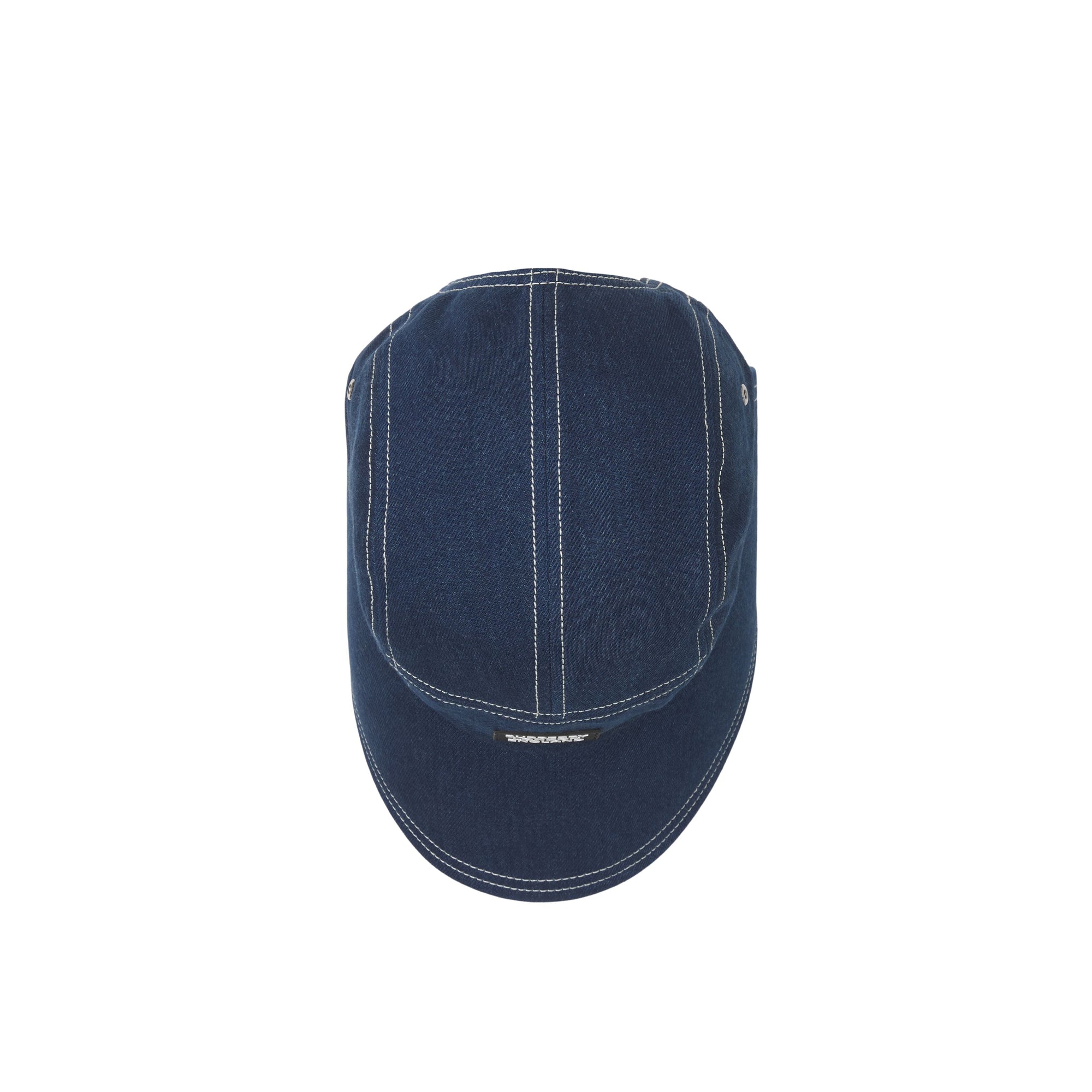 Casquette en denim à bords larges avec logo - Blue