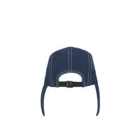 Casquette en denim à bords larges avec logo - Blue
