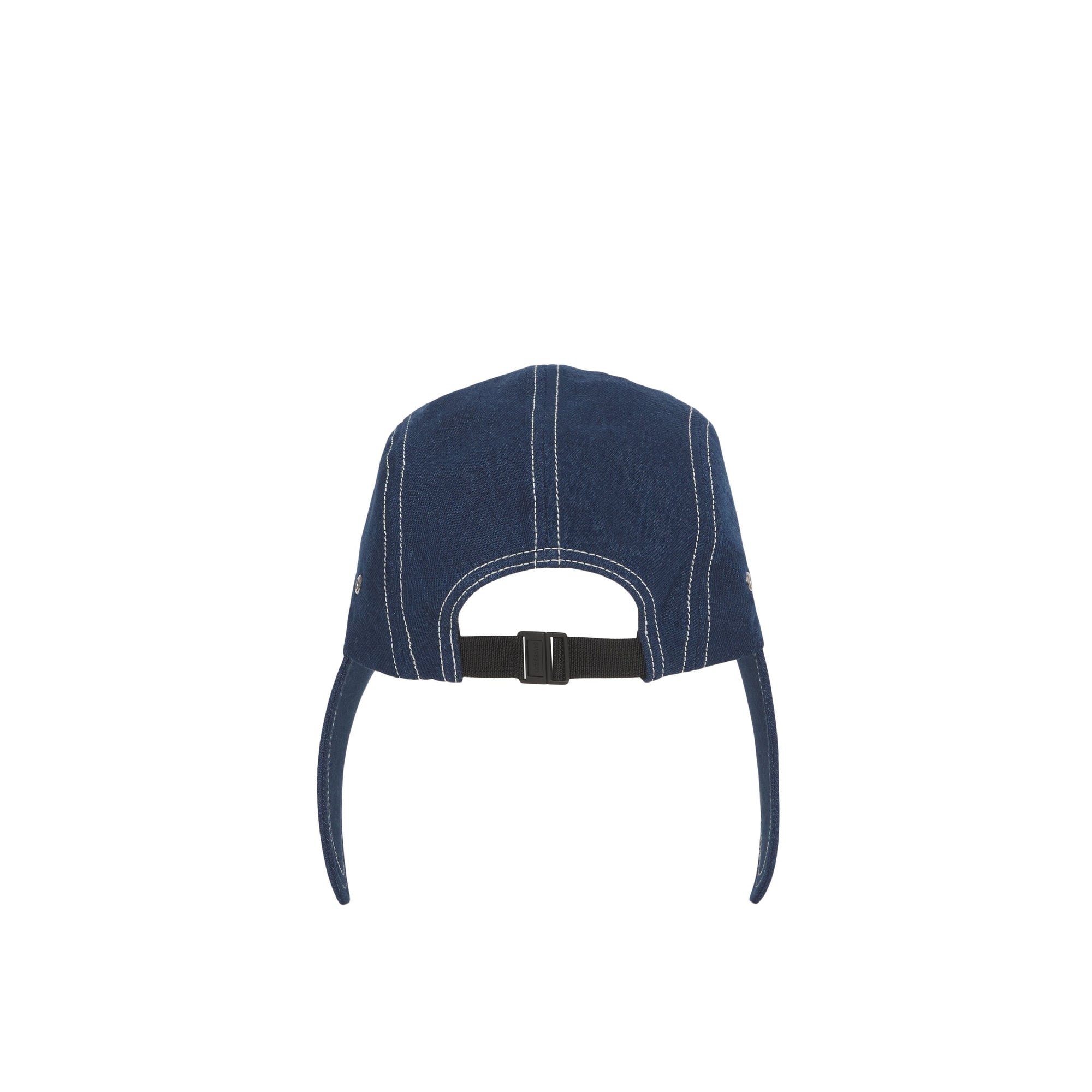 Casquette en denim à bords larges avec logo - Blue