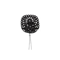 Chapeau de pêcheur en broderie anglaise et gabardine de coton - Black