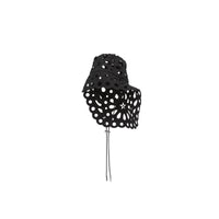 Chapeau de pêcheur en broderie anglaise et gabardine de coton - Black