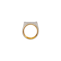 Chevalière plaquée palladium - Palladio & Dark Brass