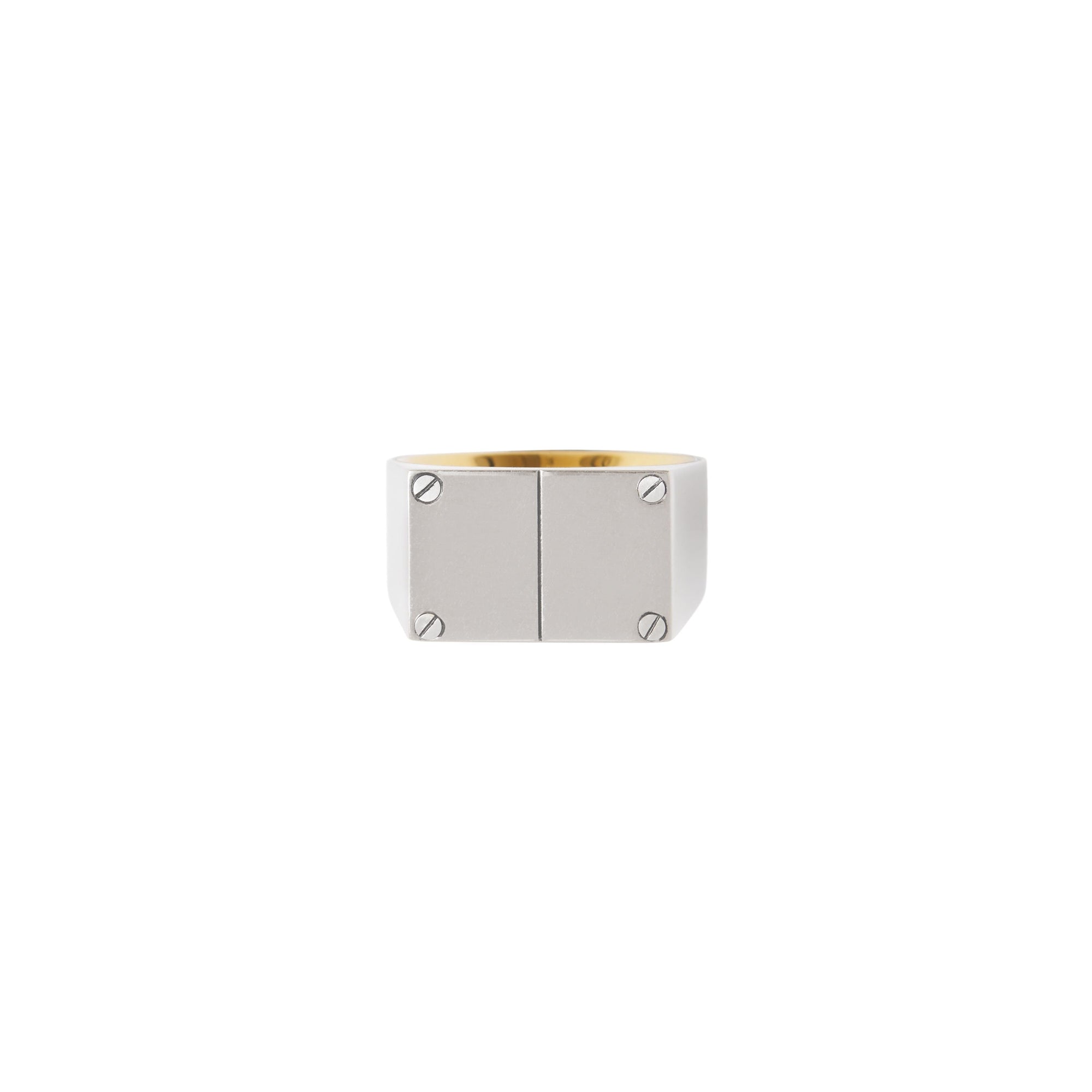 Chevalière plaquée palladium - Palladio & Dark Brass
