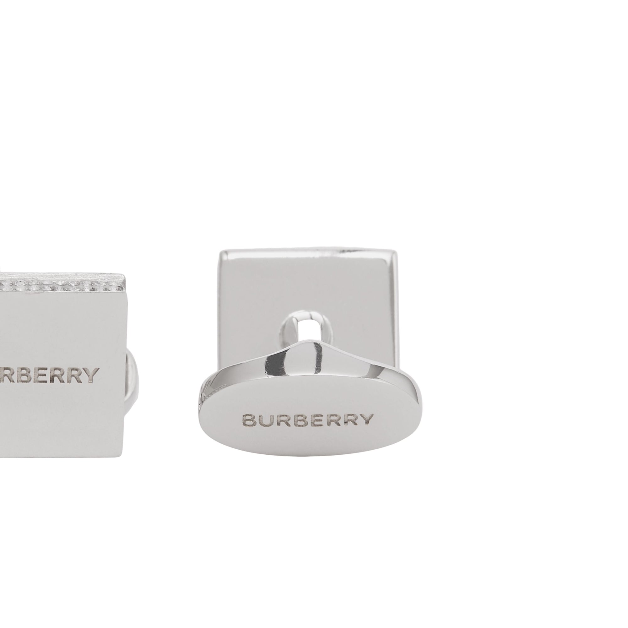 Boutons de manchette plaqués palladium avec cristaux - Palladio & Crystal
