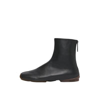 Bottines façon chaussettes en cuir Phoenix - Black & Ebony Brown