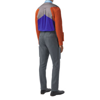 Chemise en coton à imprimé géométrique - Oceanic Blue